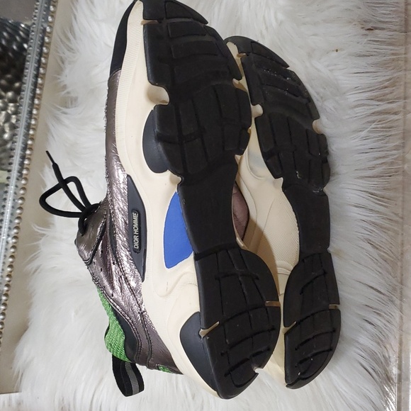 Dior homme green silver sneakers size 38 us 8 - Picture 16 of 17